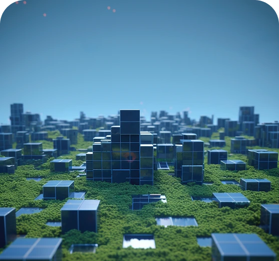 Solar city illustration — renewable energy open access